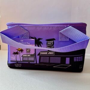 Trader Joe's Lavender Mini Insulated Cooler Tote Bag